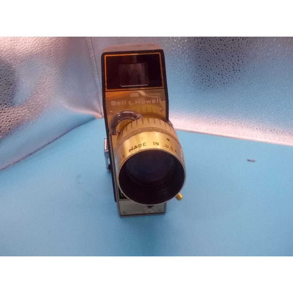 Vintage Bell & Howell Electric Eye 8mm Movie Camera Gold Comar f1.8 Lens USA